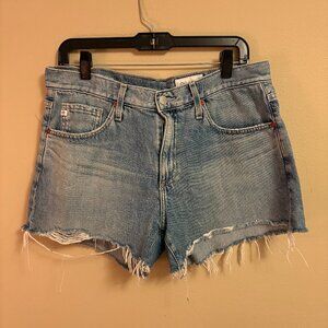 AG Hailey High Waist Cutoff Denim Shorts (Poolside)